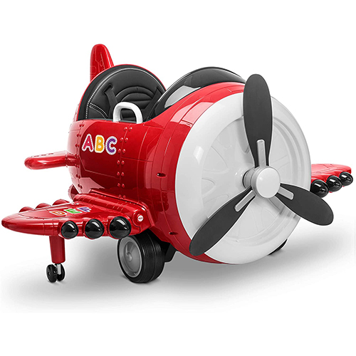 Absorbing Training Wheels 12V Electric Ride On Plane Toy Propeller Joystick 