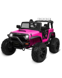 24V Power Wheels Ride On Truck for Kids-Hot Pink