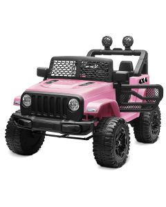 Ride On SUV w/DIY License Plate (12V) (Fun Letters)-Pink