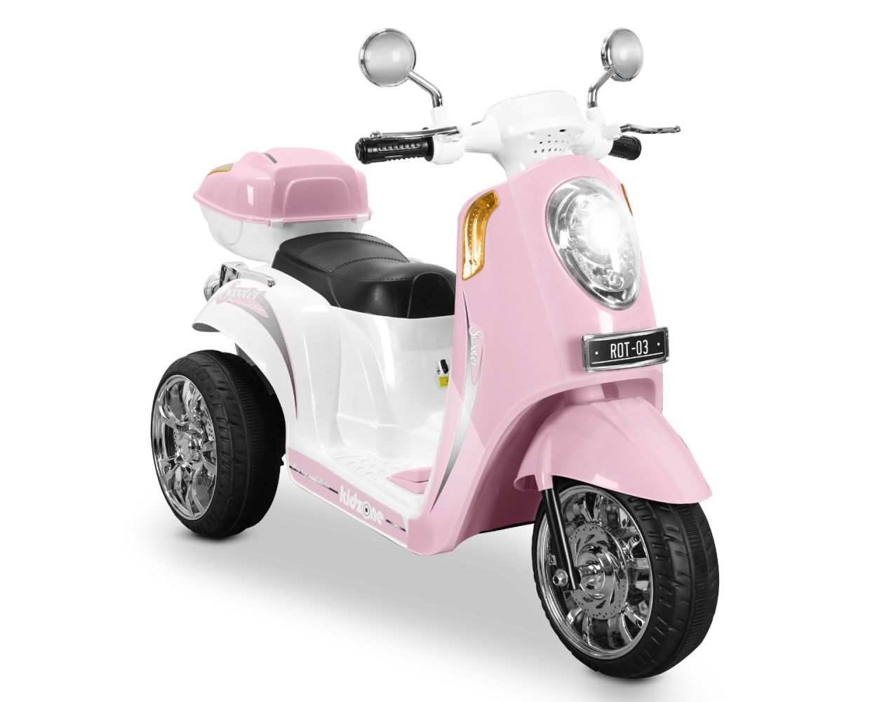 Kidzone Ride On Scooter 6V Toy Battery Powered Electric 3 Wheel Power