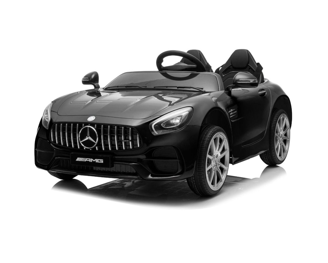 Licensed Mercedes AMG GT Ride On Push Car with Horn Under Seat Storage Engine Sound Kidzone Kids Push and Ride Racer Red Foot-to-Floor Sliding Car Push Cart for Toddler 